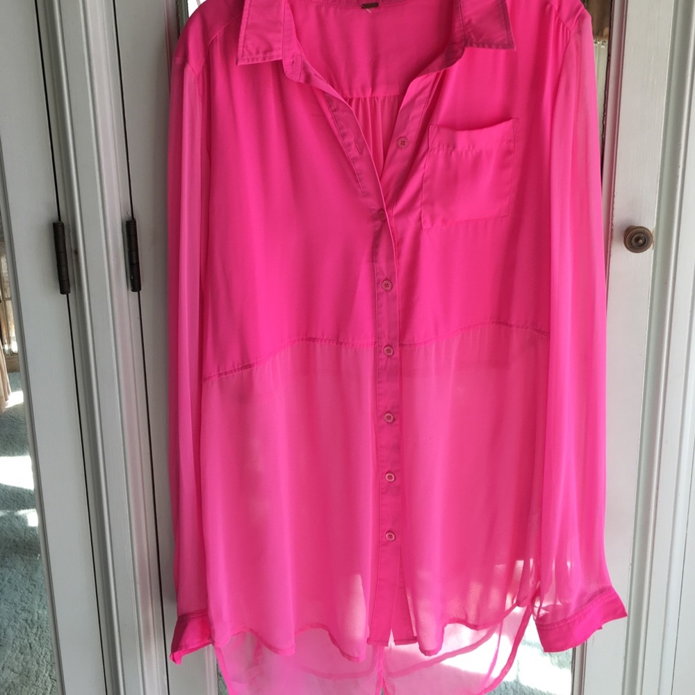 Free People sheer Blouse